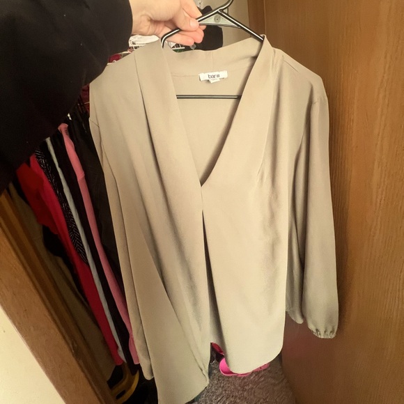 Light green small v neck blouse comfy - Picture 1 of 4